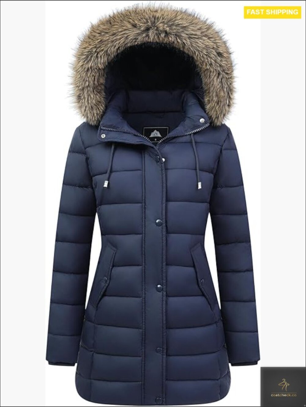 Long Puffer Coat Waterproof Winter Parka Removable Hood Quilted Warm Jacket